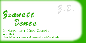 zsanett denes business card