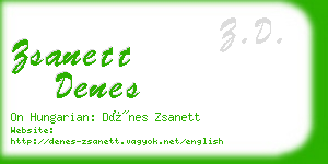 zsanett denes business card